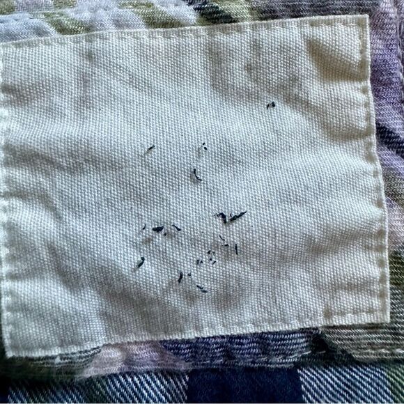 SO Lavender & Olive Green Plaid Button Down Flannel Shirt Size Small - Picture 6 of 7